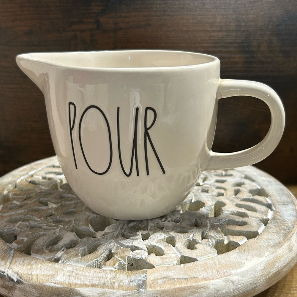 Rae Dunn Cream ‘Pour’ Pitcher